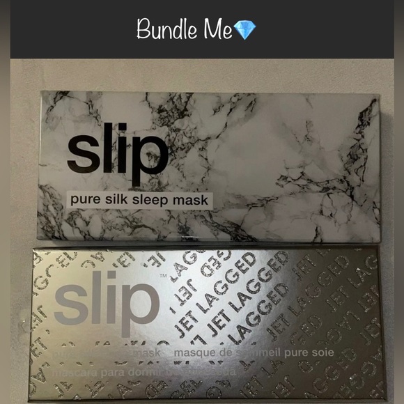 🎉HP🎉New! Slip White Swirled Marble 100% Pure Silk Eyemask 🤍🩶New in box - Picture 10 of 12